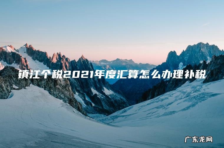 镇江个税2021年度汇算怎么办理补税