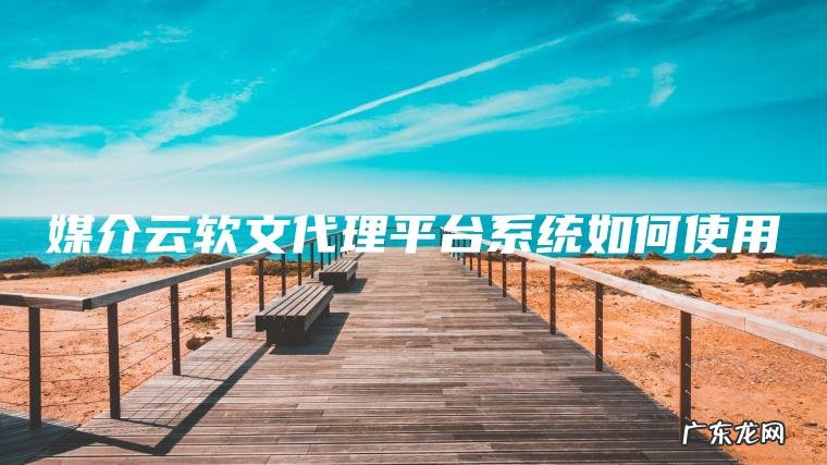 媒介云软文代理平台系统如何使用 媒介云软文代理平台系统如何使用