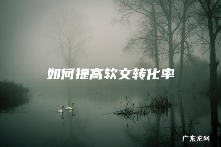 如何提高软文转化率 如何提高软文转化率