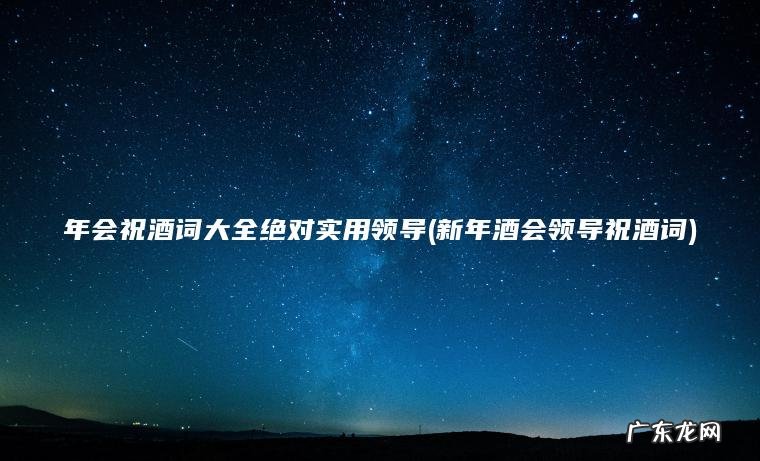 年会祝酒词大全绝对实用领导(新年酒会领导祝酒词) 新年酒会领导祝酒词 年会祝酒词大全绝对实用领导