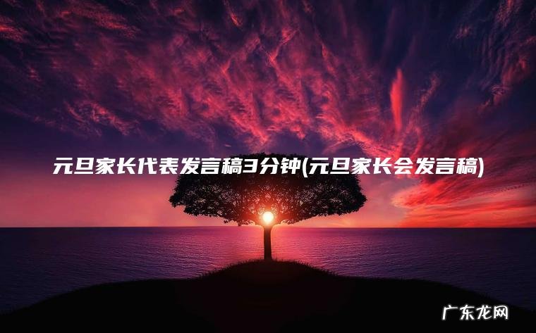 元旦家长代表发言稿3分钟(元旦家长会发言稿) 元旦家长会发言稿 元旦家长代表发言稿3分钟