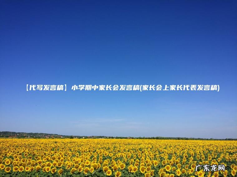 家长会上家长代表发言稿 【代写发言稿】小学期中家长会发言稿