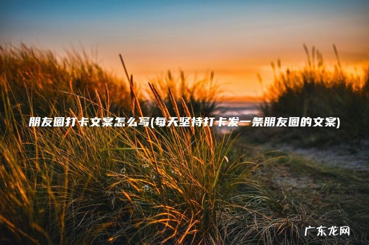 朋友圈打卡文案怎么写(每天坚持打卡发一条朋友圈的文案) 每天坚持打卡发一条朋友圈的文案 朋友圈打卡文案怎么写