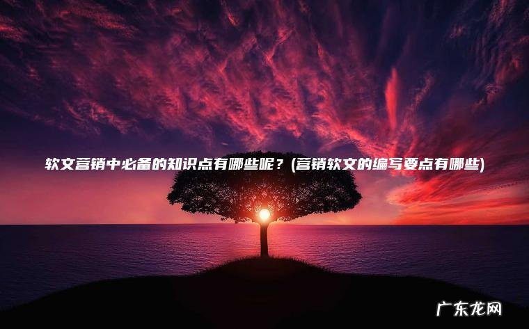 营销软文的编写要点有哪些 软文营销中必备的知识点有哪些呢？
