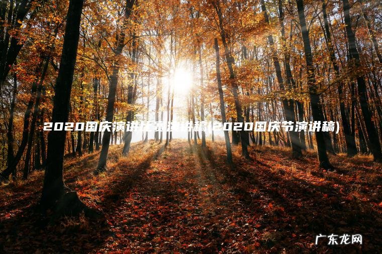 2020国庆演讲比赛演讲稿(2020国庆节演讲稿) 2020国庆节演讲稿 2020国庆演讲比赛演讲稿