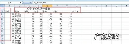 冻结首行和首列快捷键 冻结首行和首列