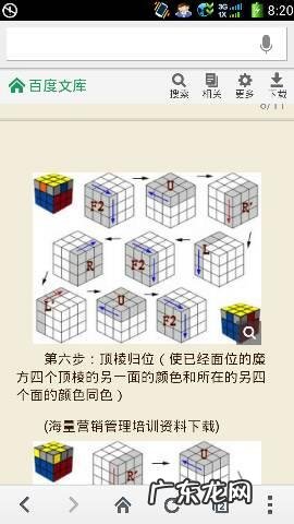 三阶魔方教程公式口诀七步图解 还原 三阶魔方教程公式口诀七步