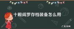 十殿阎罗存档装备怎么看 十殿阎罗存档装备怎么用