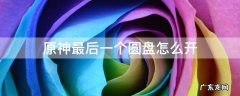 原神最后一个圆盘怎么开启,视频教程 原神最后一个圆盘怎么开